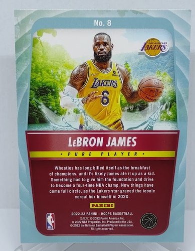 2022-23 Panini Hoops Pure Players LeBron James Lakers #8