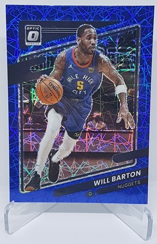 2021-22 Panini Donruss Optic Blue Velocity Will Barton Nuggets #61