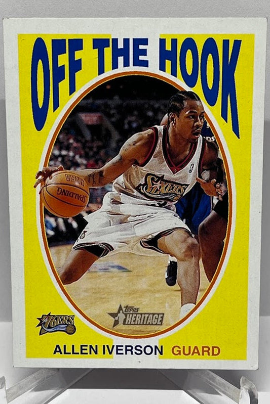 2001 Topps Heritage Off The Hook Allen Iverson Philadelphia 76ers #4