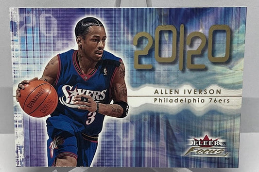 2000-01 Fleer Focus 20/20 Allen Iverson Philadelphia 76ers #218