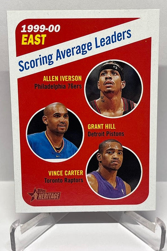2001 Topps Heritage Scoring Average Leaders Iverson Hill Carter #139