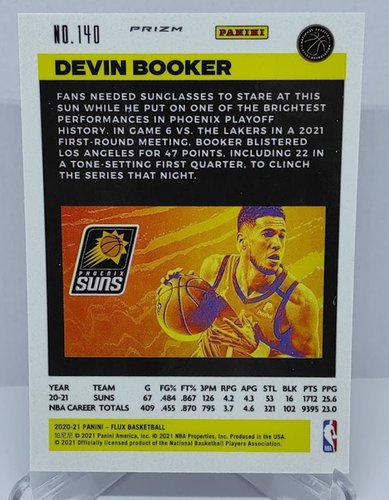 2020-21 Panini Flux Blue Devin Booker Suns #140