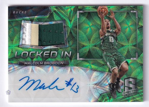 2016-17 Panini Spectra Prizm Patch Malcolm Brogdon Bucks 02/25 #5