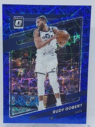 2021-22 Panini Donruss Optic Blue Velocity Rudy Gobert Jazz #3