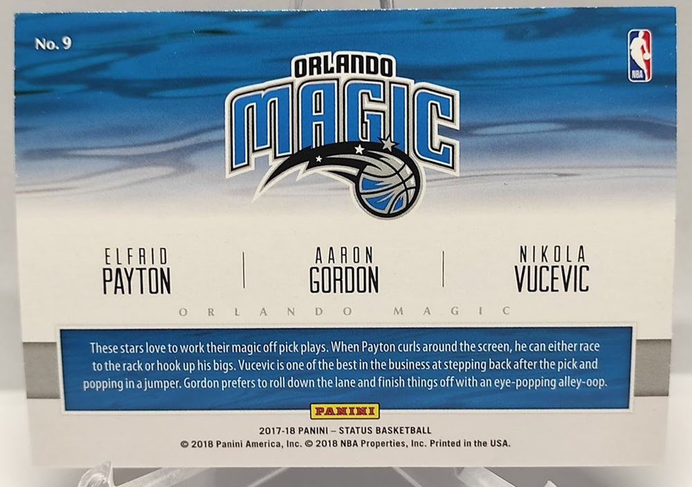 2017-18 Panini Status Factions Payton Gordon Vucevic Magic #9