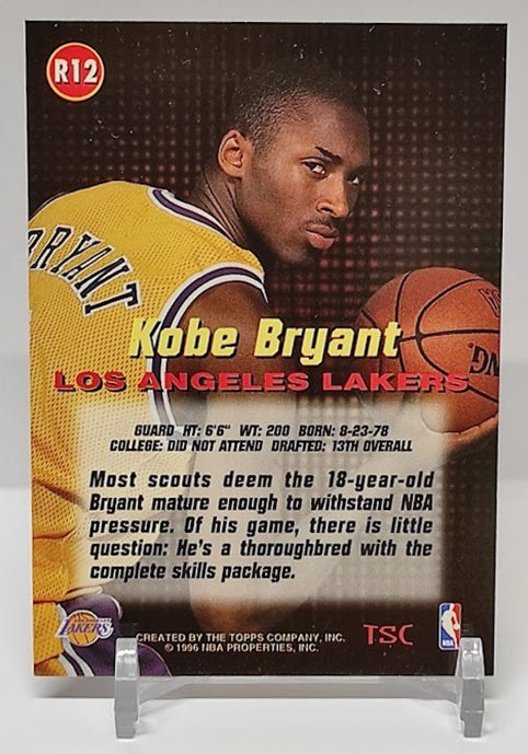 1996-97 Topps Stadium Club RC Kobe Bryant Lakers *2