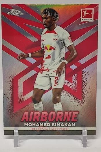 2022-23 Topps Chrome Airborne Mohamed Simakan Leipzig