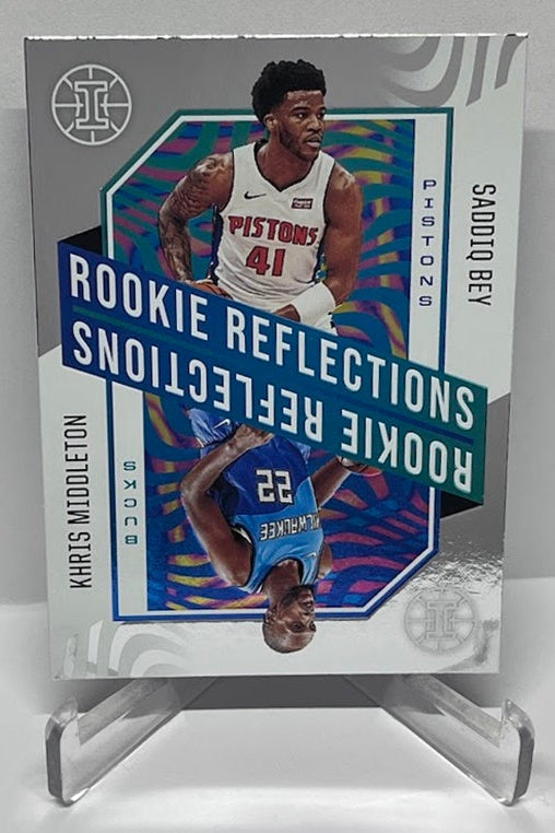 2020-21 Panini Illusions Rookie Reflections Saddiq Bey Khris Middleton #6