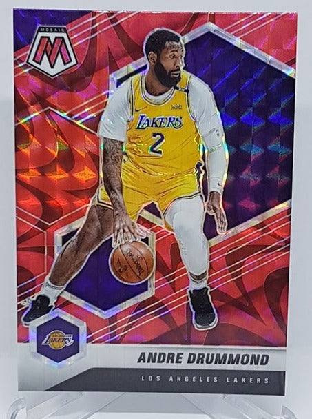 2020-21 Panini Mosaic Red Reactive Andre Drummond Lakers #170