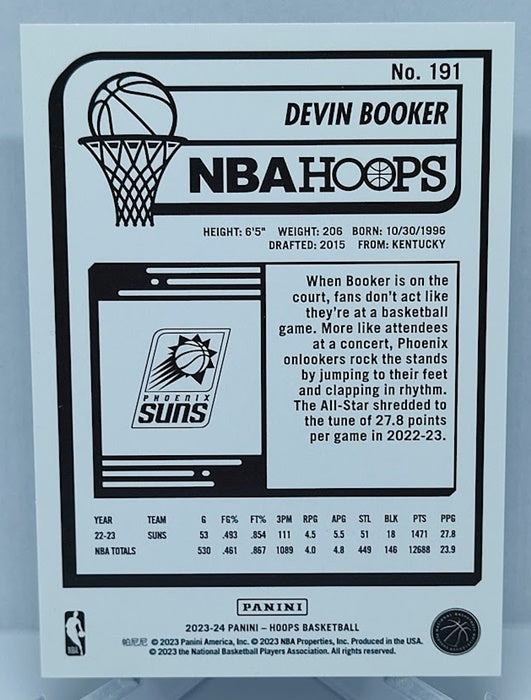 2023-24 Panini Hoops Hyper Green Devin Booker Phoenix Suns 07/25 #191