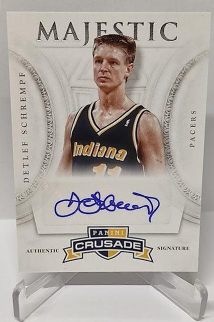 2012-13 Panini Crusade Majestic Signatures Detlef Schrempf Pacers #69