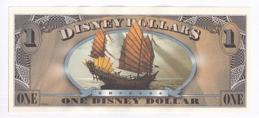 $1 Disney Dollar 20 Years 2007 Pirates of the Caribbean Empress uncirculated B