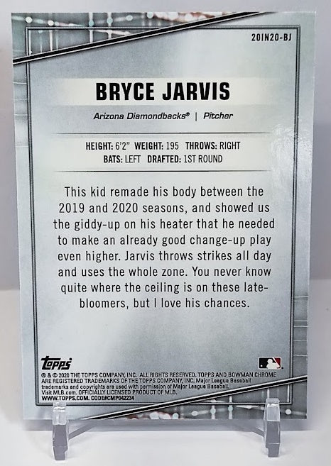 2020 Topps Bowman Chrome RC Bryce Jarvis Arizona