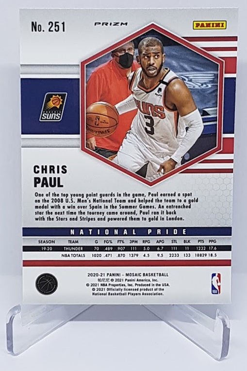 2020-21 Panini Mosaic TMall Red Prizm Chris Paul Suns #251