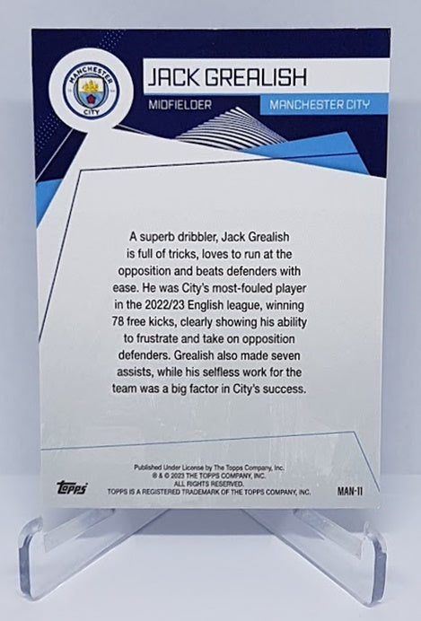 2023 Topps Fan Set Electro Jack Grealish Manchester City