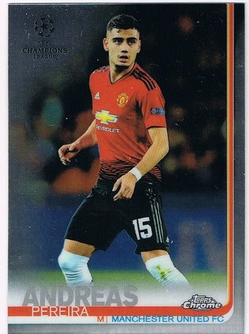 2019 Topps Chrome UEFA Champions League Andreas Pereira Manchester