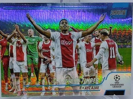 2021-22 Topps UCL Stadium Club Blue Jurrien Timber Ajax #2