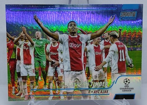 2021-22 Topps UCL Stadium Club Blue Jurrien Timber Ajax #2