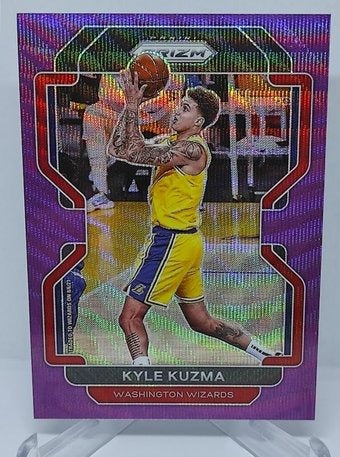 2021-22 Panini Prizm Purple Kyle Kuzma Wizards #156