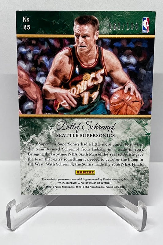 2015-16 Panini Court Kings Vintage Materials Detlef Schrempf Sonics 069/199