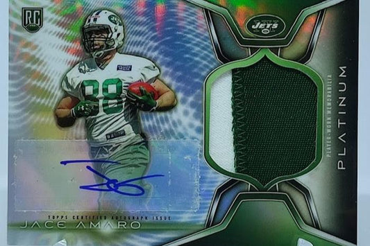 2014 Topps Platinum Refractor Patch RC Jace Amaro Jets *1