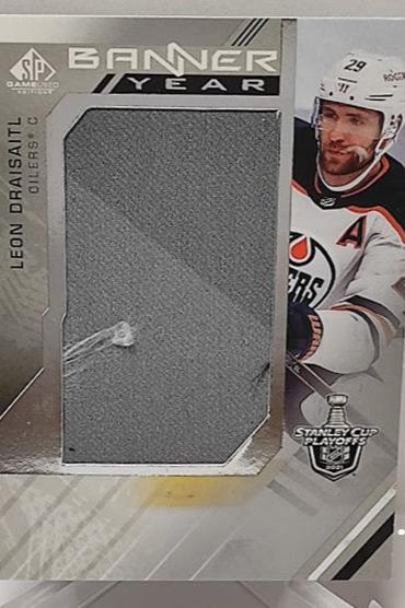 2021-22 Upper Deck SP Game Used Banner Year Leon Draisaitl Oilers