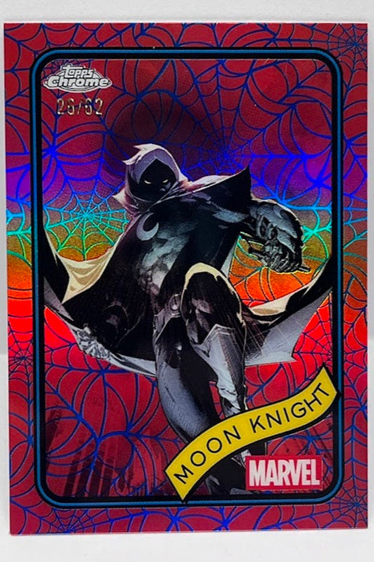 2025 Topps Chrome Marvel Red Blue Spider Web Moon Knight 26/62 #98 *7