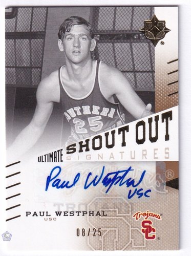 2010 Upper Deck Ultimate Shout Out Signatures Paul Westphal USC 08/25
