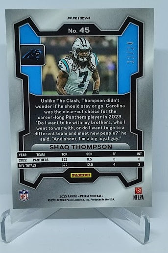 2023 Panini Prizm Gold Sparkle Prizm Shaq Thompson Panthers 12/24 #45