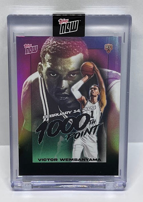 2023-24 Topps Now 1000th Point RC Victor Wembanyama VW-1