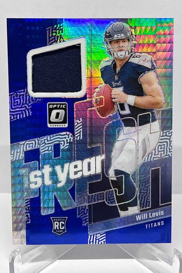 2023 Panini Donruss Optic 1st Year Fresh Blue Hyper Prizm RC Will Levis