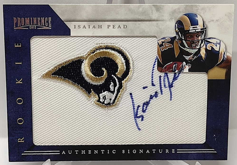 2012 Panini Prominence Embroidered Team Patches RC Isaiah Pead Rams 119/140