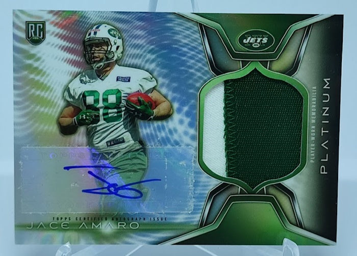 2014 Topps Platinum Refractor Patch RC Jace Amaro Jets *1