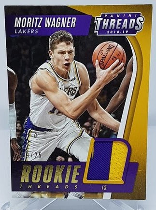 2018-19 Panini Threads Patch RC Moritz Wagner Lakers 09/25