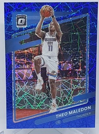 2021-22 Panini Donruss Optic Blue Velocity Theo Maledon Thunder #58