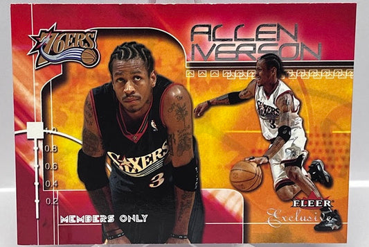 2001-02 Fleer Exclusive Members Only Allen Iverson 76ers #101