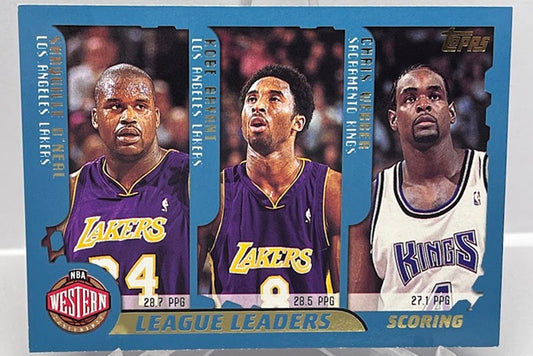 2001 Topps League Leaders Scoring Eastern Western Iverson Bryant O'Neal