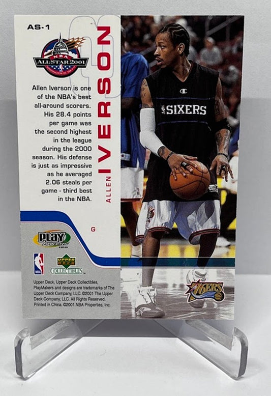 2001 Upper Deck Play Makers All-Star Allen Iverson 76ers #1