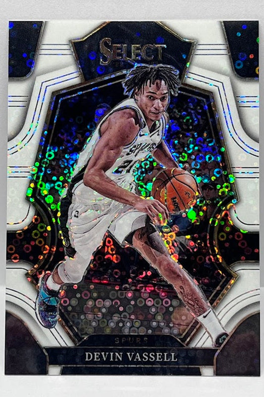 2022-23 Panini Select White Disco Devin Vassell Spurs 12/75 #164
