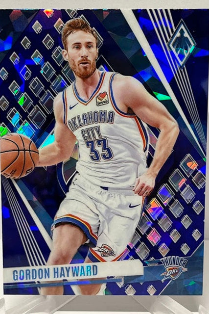 2023-24 Panini Phoenix Blue Cracked Ice Gordon Hayward OKC #15