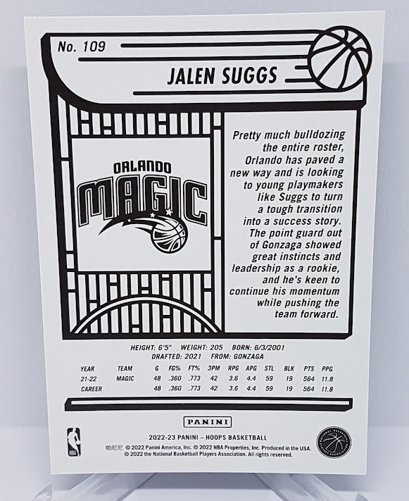 2022-23 Panini Hoops Purple Jalen Suggs Magic #109