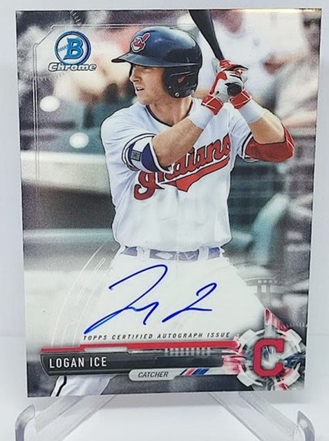 2017 Topps Bowman Chrome AU Logan Ice Indians