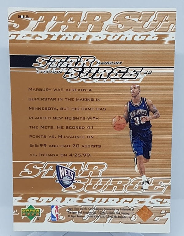 2000 Upper Deck Star Surge Stephon Marbury Nets #S15