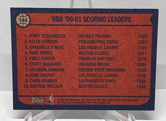 2002 Topps Scoring Leaders Stackhouse Iverson O'Neal #144