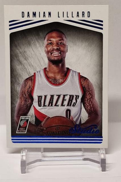 2016-17 Panini Studio Damian Lillard Portland #107