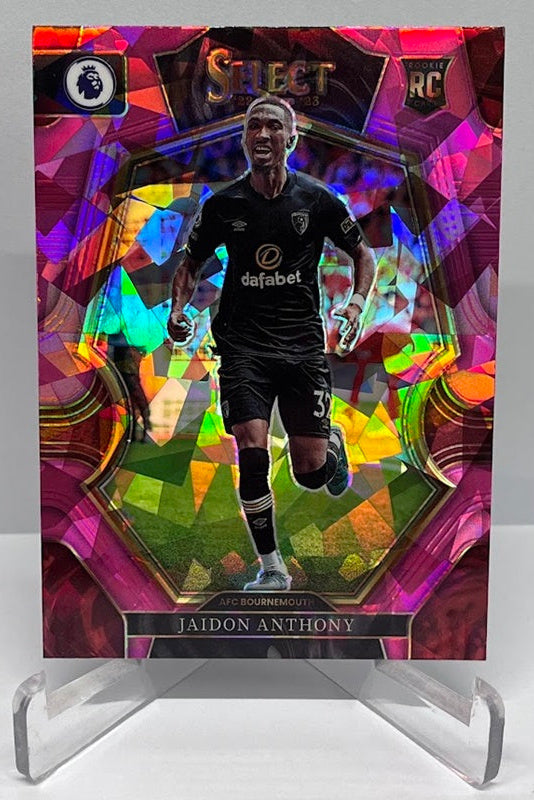 2022-23 Panini Premier League Pink Cracked Ice Prizm RC Jaidon Anthony Bournemouth #104