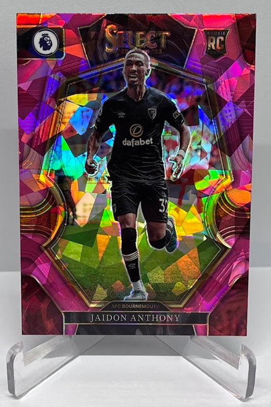 2022-23 Panini Premier League Pink Cracked Ice Prizm RC Jaidon Anthony Bournemouth #104