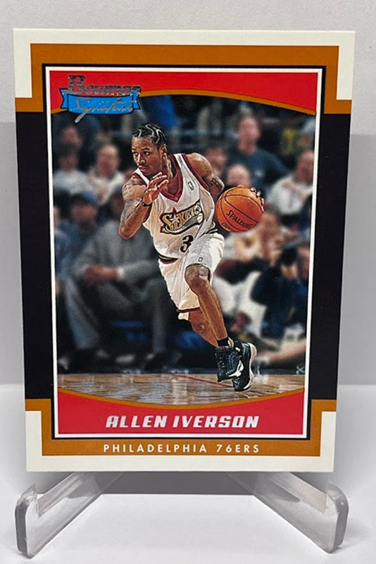 2002 Topps Bowman Signatures Allen Iverson Philadelphia 76ers