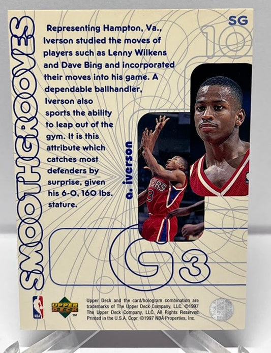 1996-97 Upper Deck Smooth Grooves Allen Iverson Philadelphia 76ers