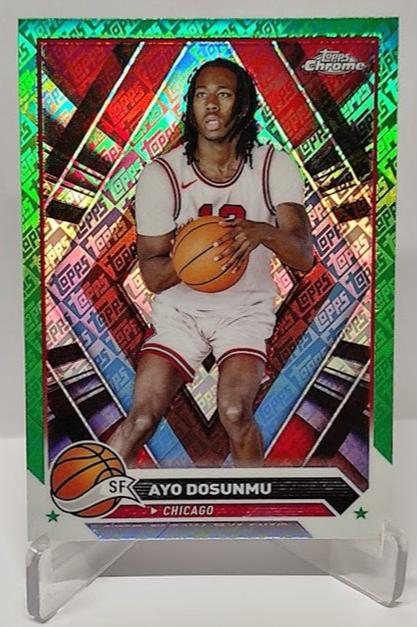 2024 Topps Chrome Green Refractor Ayo Dosunmu Chicago #156